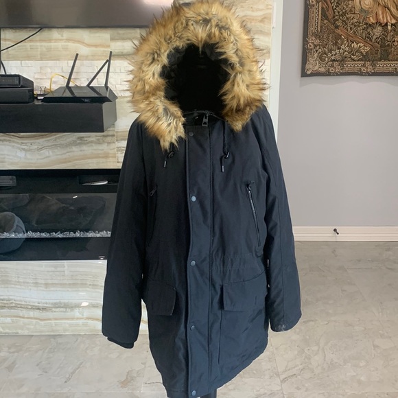 Guess Other - Guess Faux Fur Puffer/ Parka Jacket Black Size L